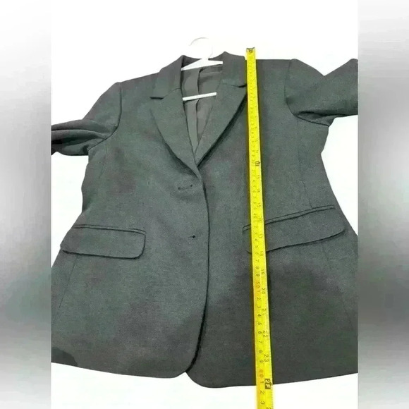 LL Bean Signature Blazer Grey Rayon Nylon Spandex Lined Professional Business 4 - Picture 10 of 10